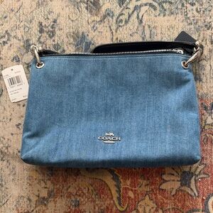 Coach Light Blue Denim Shoulder Bag